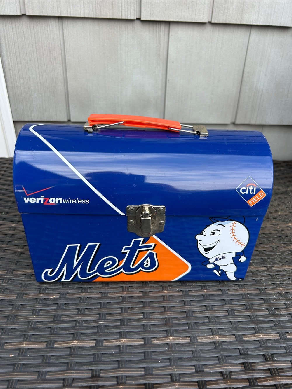 New York Mets Metal Lunchbox with Citi Field & Verizon Logos